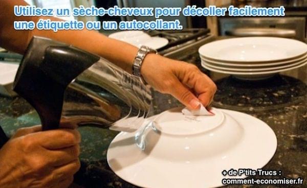 retirer une étiquette ou un autocollant facilement