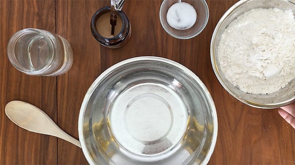 ingredients for making homemade bread