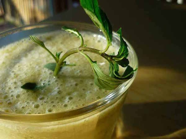 Milk-shake concombre menthe