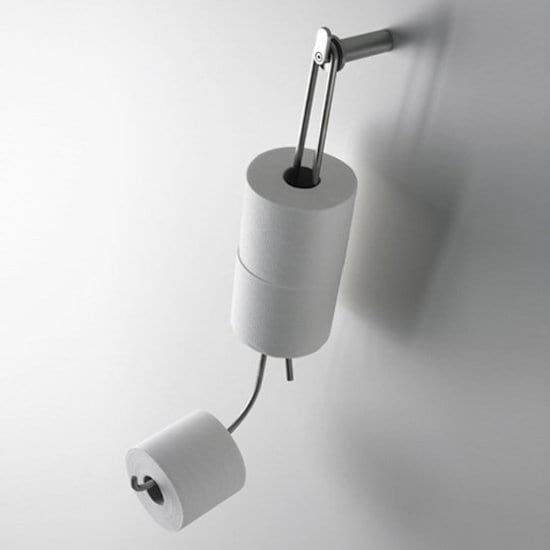 Support papier toilettes pour accrocher des rouleaux en plus