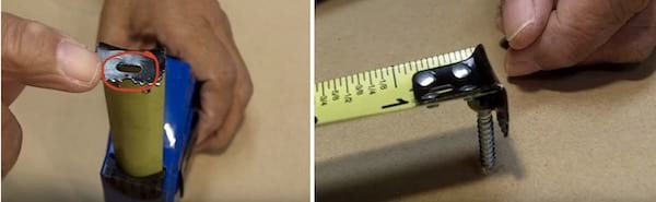 Le trou au bout des mètres-rubans est là pour s'accrocher au vis lorsque vous prenez vos mesures.