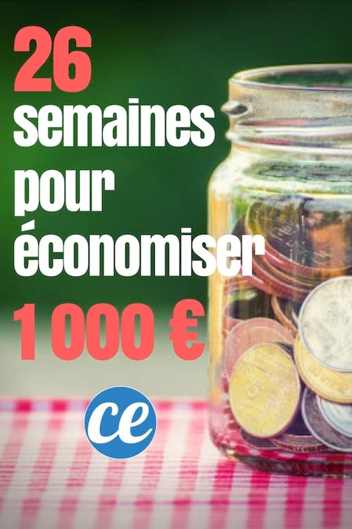 Économisez 1000 euros facilement en 26 semaines d'économies