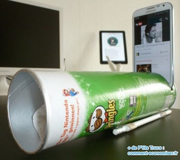 iPhone-Lautsprecher mit Pringles-Box