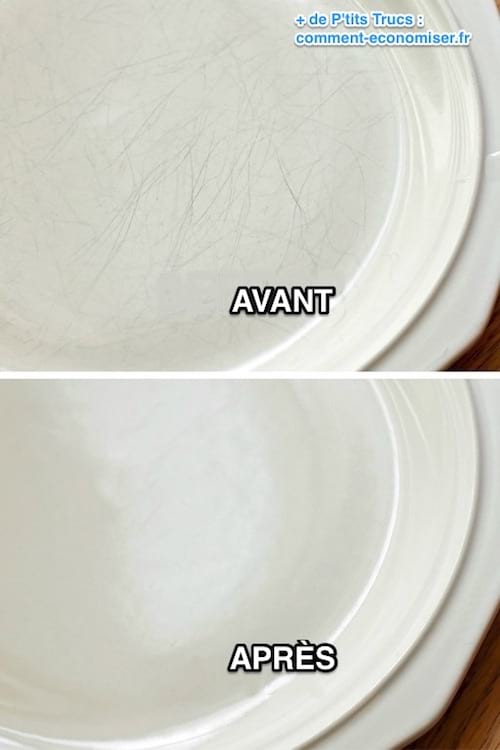comment enlever les rayures sur les assiettes en porcelaine