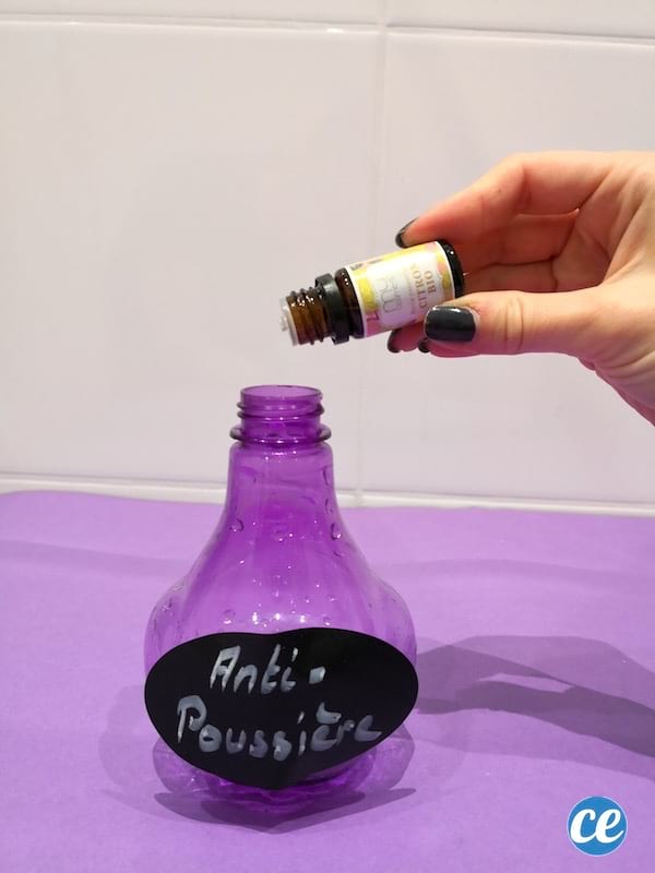 verser huiles essentielles de citron pour donner une bonne odeur