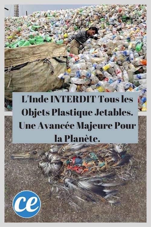 déchets jetables plastiques bouteilles interdits pollution inde