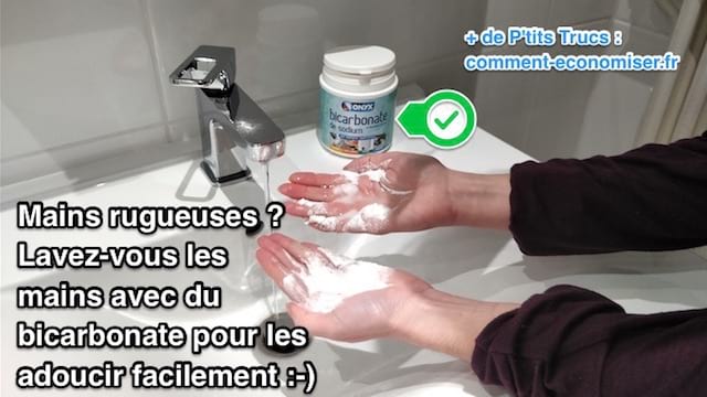 astuce naturelle pour avoir des mains douces facilement avec du bicarbonate