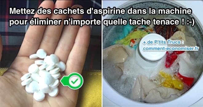 Utilisez des cachets d'aspirine pour enlever les taches sur les vêtements