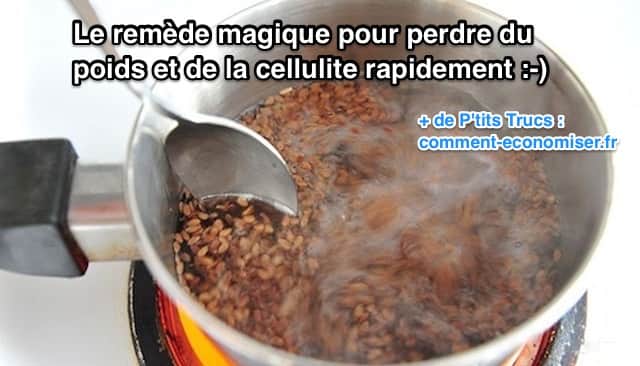 un thé aux graines de lin aide à éliminer les excès de poids et la cellulite