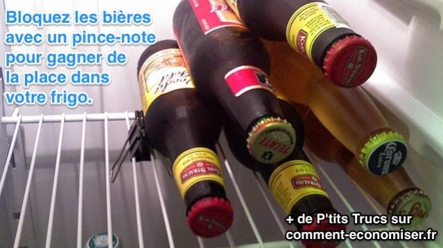 une astuce pour que les bières ne roulent pas dans le frigo