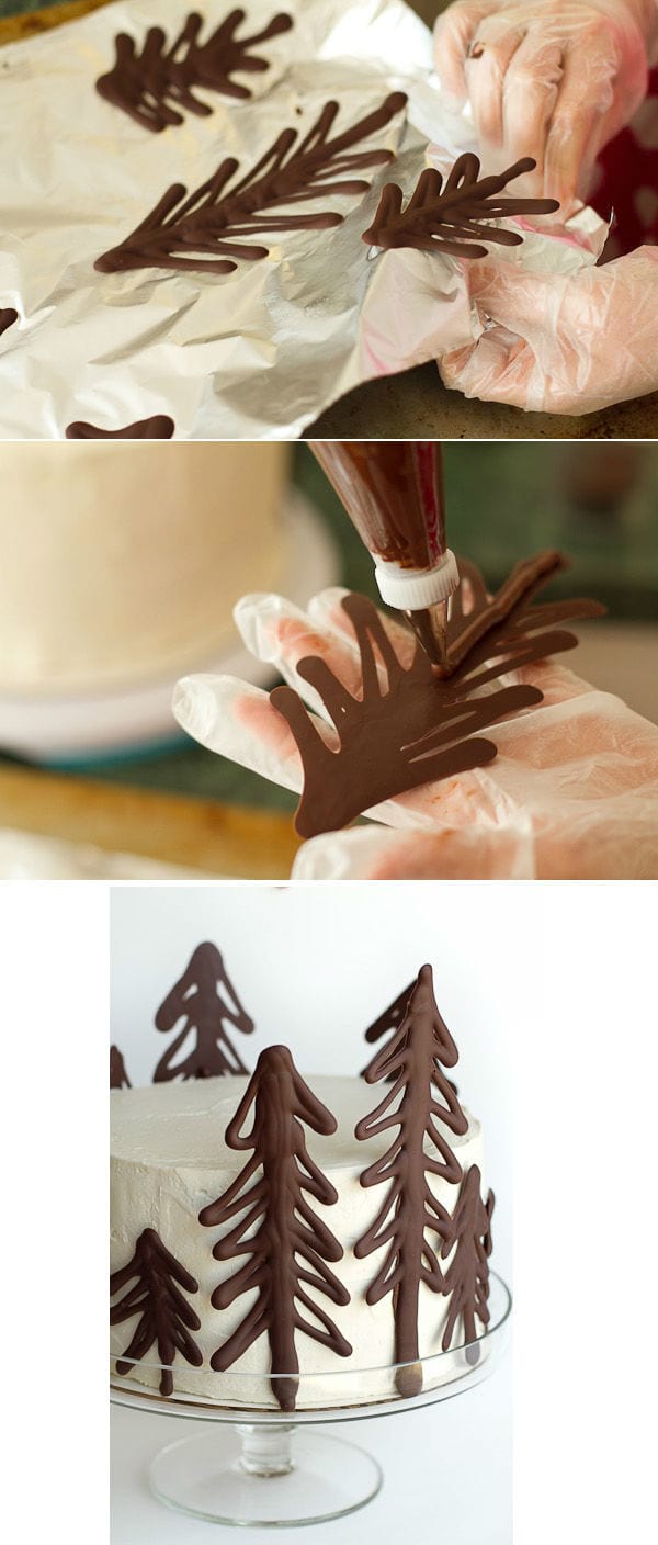 Faites des arbres de noel en chocolat chaud
