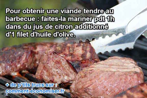 une viande cuite au barbecue parfaitement tendre