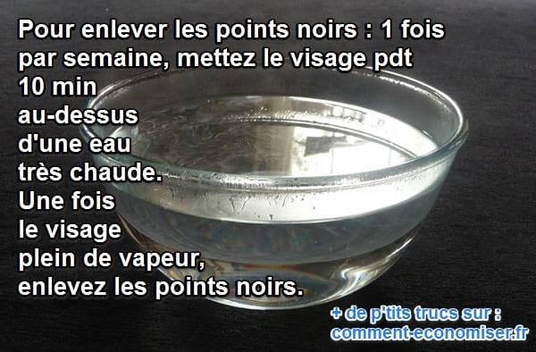 points noirs eau chaude vapeur