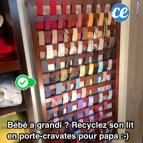 Comment recycler un lit de bébé en porte-cravates 