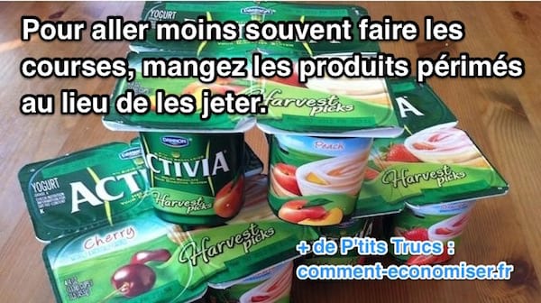 Des pots de yaourts activia périmés mais qui sont mangeables