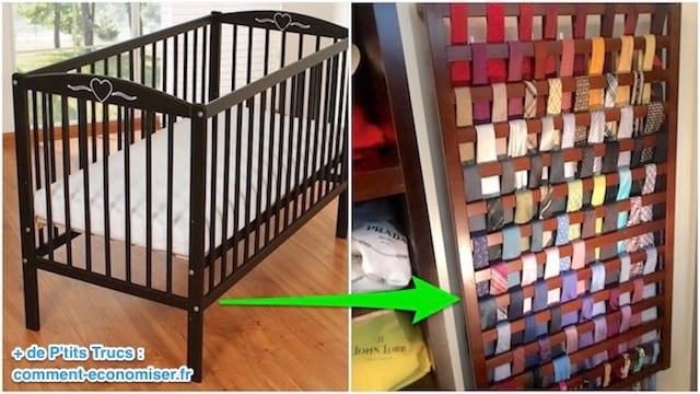 Que Faire Du Lit De Bebe Quand Il A Grandi L Astuce Pour Le Recycler En Porte Cravates