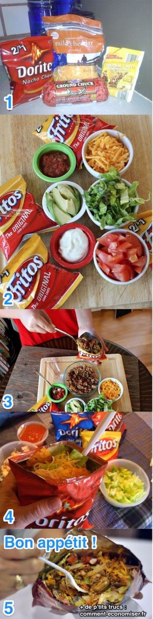 truc à savoir quand on mange sur le pouce : recette tacos