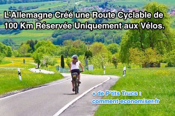 un nouvelle piste cyclable réservée aux vélos en Allemagne
