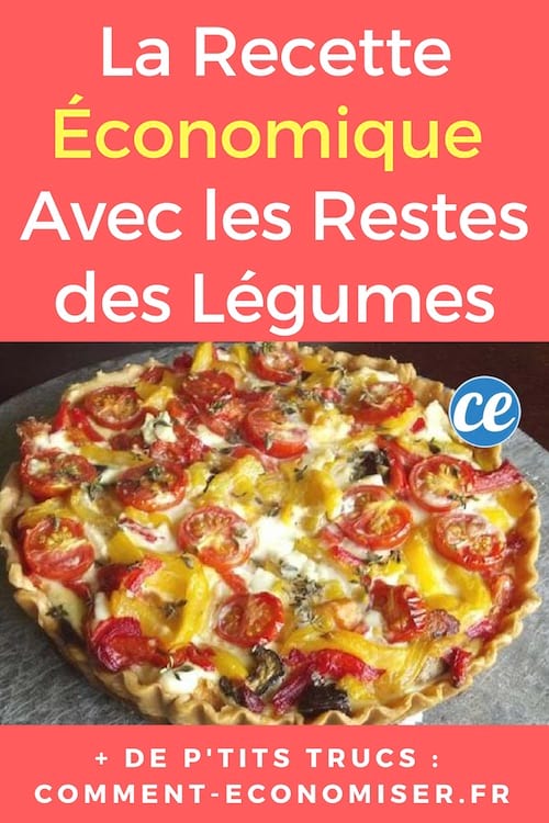 une tarte avec des restes de légumes