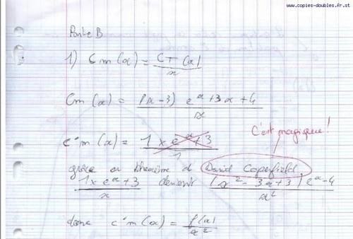copie drole maths