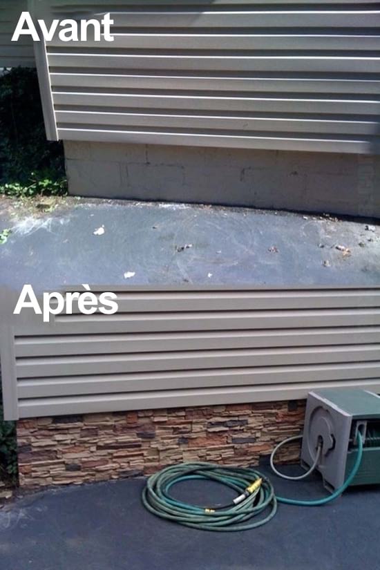 décorez les fondations de la maison