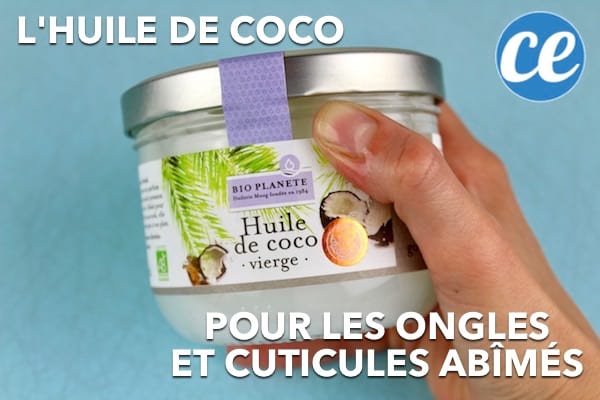L'huile de coco redonne vie aux cuticules et ongles abîmés.