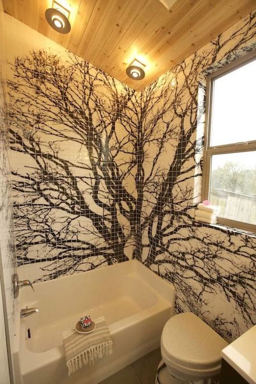 la salle de bains dans la tiny house