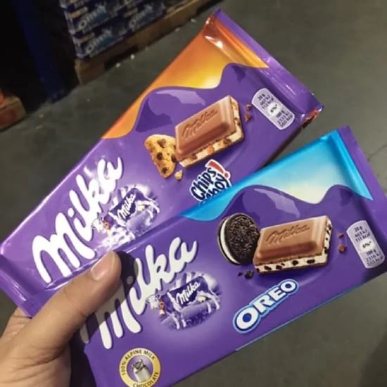 tablettes de chocolat Milka