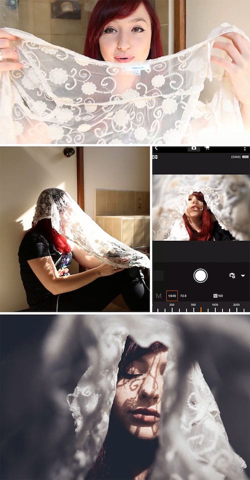 Utiliser de la dentelle pour faire des photos de portrait envoûtant