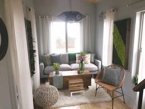 vue du salon de la tiny house