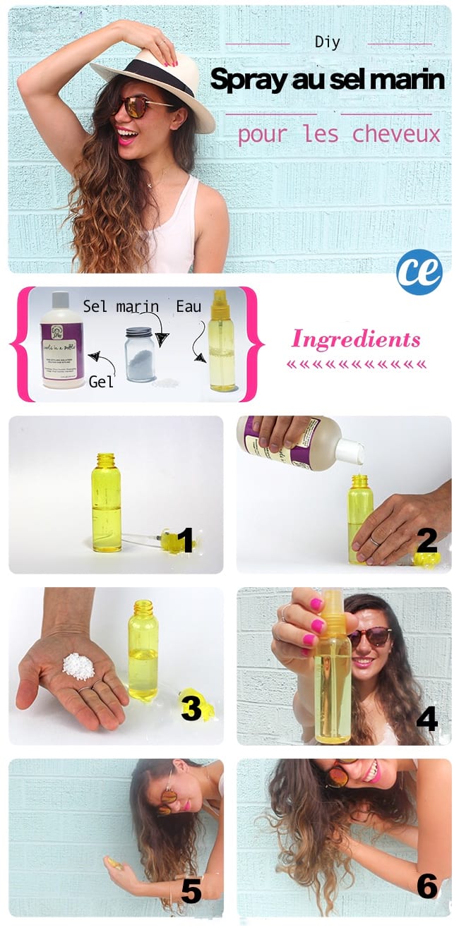 spray au sel de mer pour faire boucler les cheveux naturel