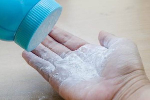 talc helps prevent friction of the thighs