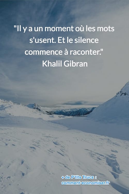 citation de Khalil Gibran sur les vertus du silence