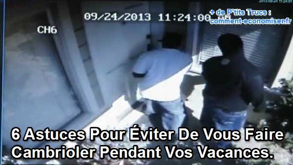 Voleurs en train de pénétrer une maison pour la cambrioler