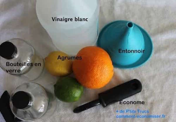 ingrédients pour faire vinaigre aromatisé parfumé