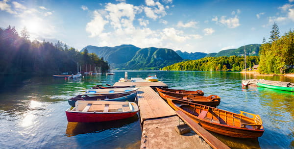 Vue du lac de Bohinj