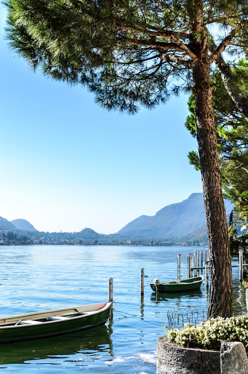 vue sur le lac de Lugano en Suisse