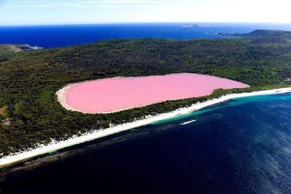 Le lac Hillier en Australie