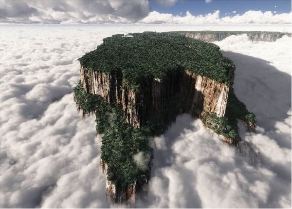 Le mont Roraima à l'est du Vénézuela