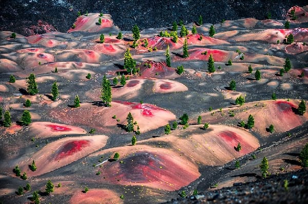 Les dunes peintes du Lassen Volcanic National Park en Californie
