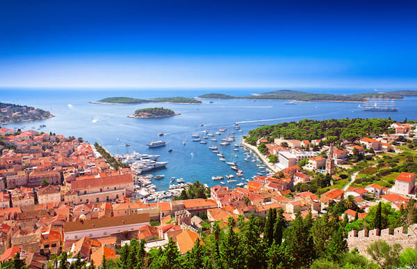 vu de l'ile de Hvar