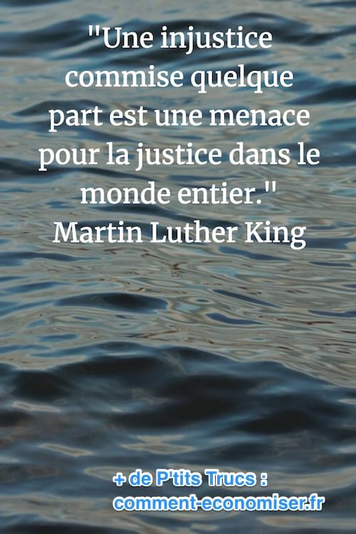 citation de Martin Luther King sur l'injustice