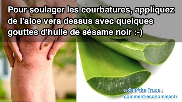 éviter les courbatures avec massage à l'aloe vera