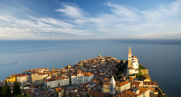 vue de la ville de Piran en Slovénie