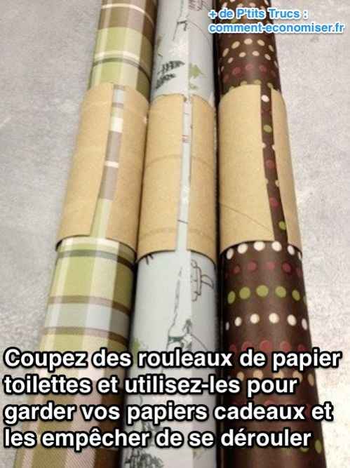 Empêcher rouleaux de papier cadeaux de se dérouler
