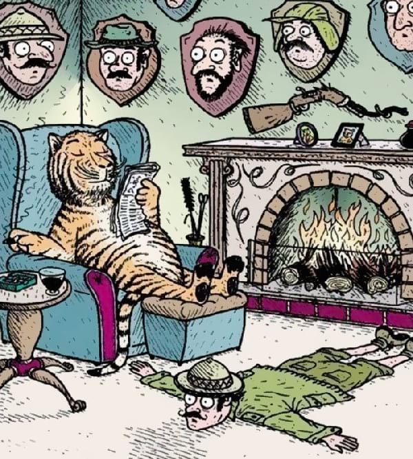 tigre-avec-trophee-de-chasse