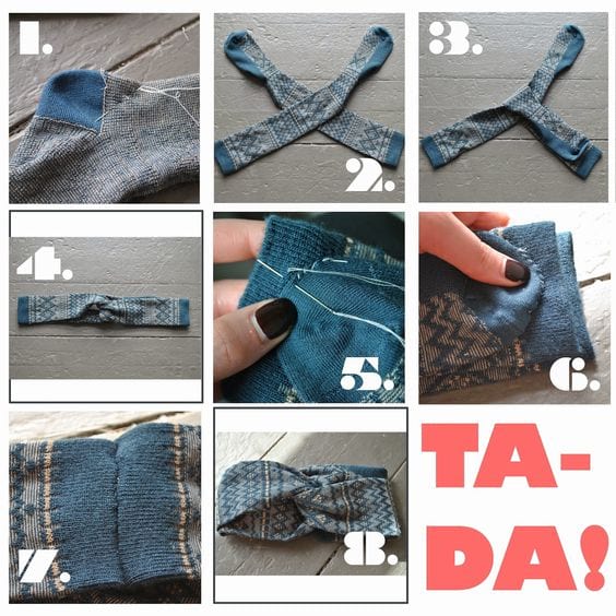créez un bandeau pour oreille avec une chaussette