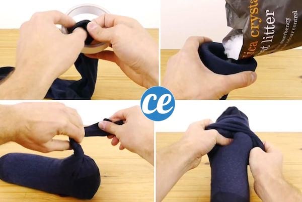 éviter le buée dans la voiture avec chaussette et litière pour chat