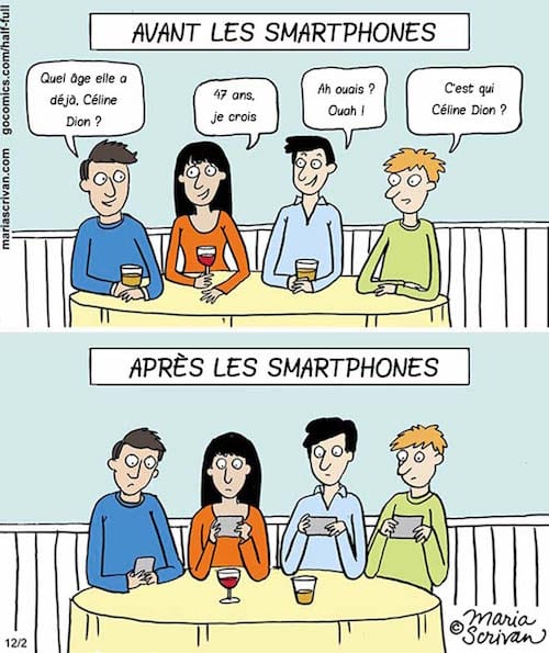 les discussions avant et après les smartphones