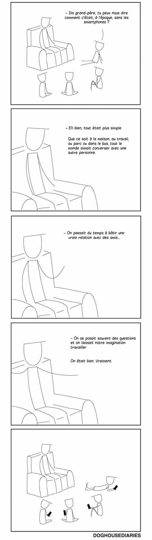 raconter une histoire avant et après le smartphone